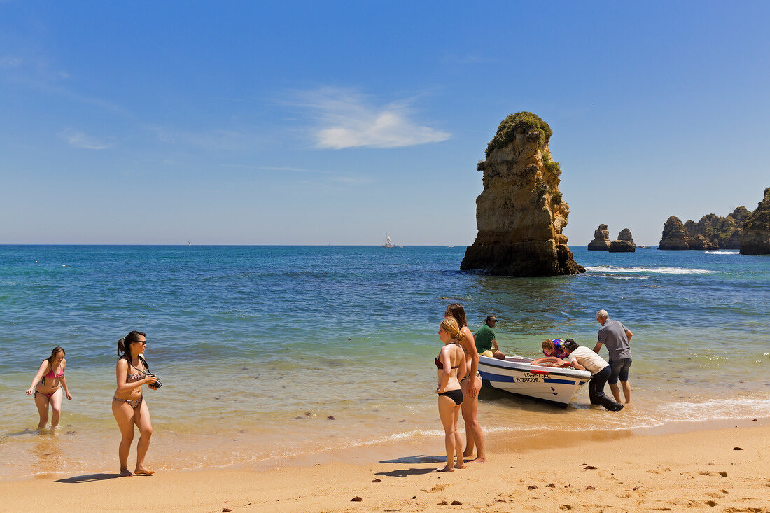 Portugal, Algarve, Küste vor Lagos, Praia Dona Ana