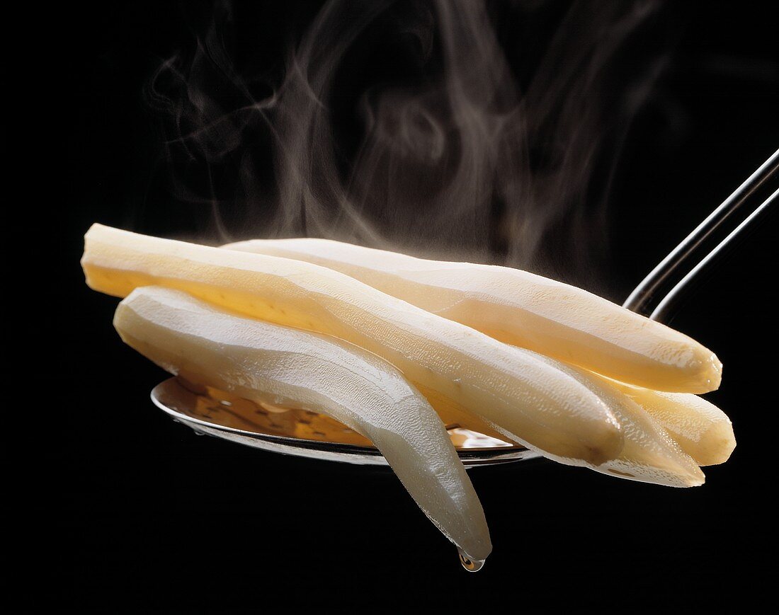 Steaming Black Salsify on a Ladle