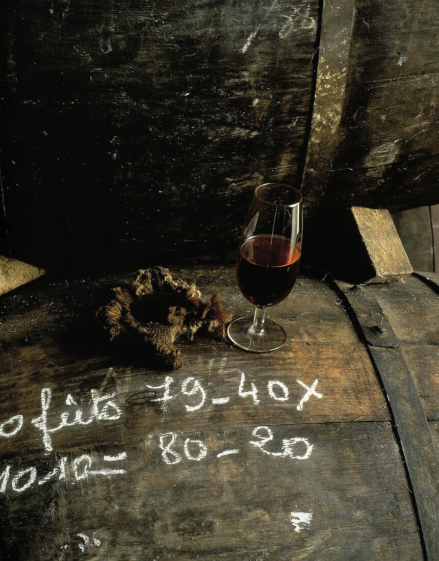 25 Jahre alter Reserve Cognac bei Courvoisier, Frankreich