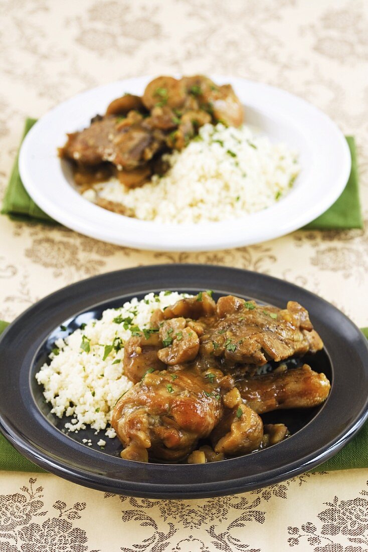 Pot-roast chicken with chestnuts