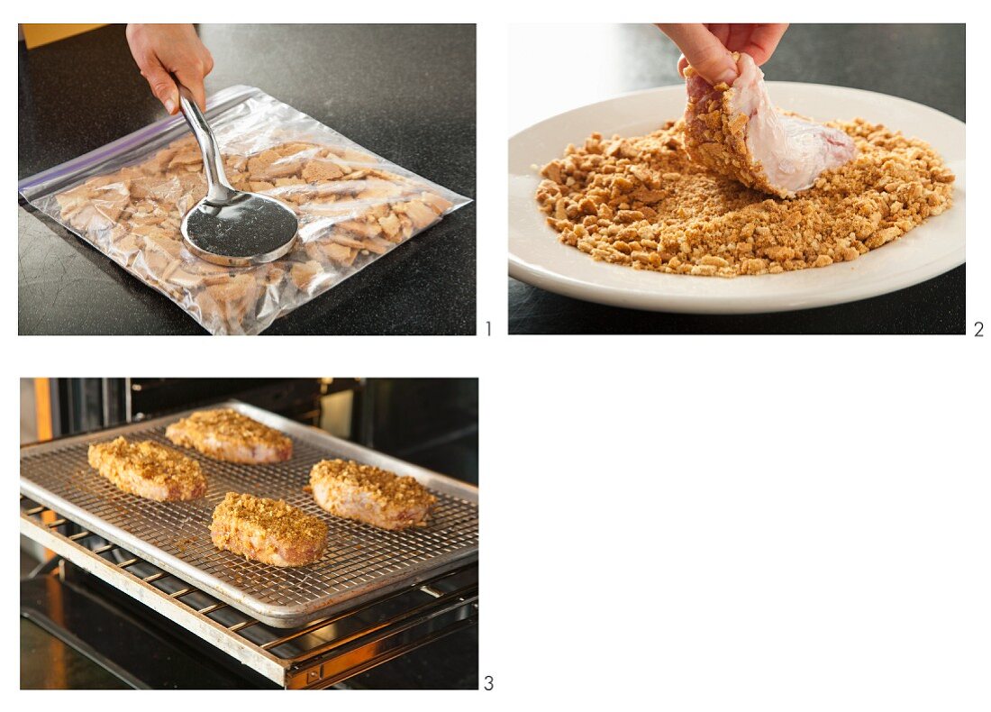 Steps for Coating and Baking Chicken