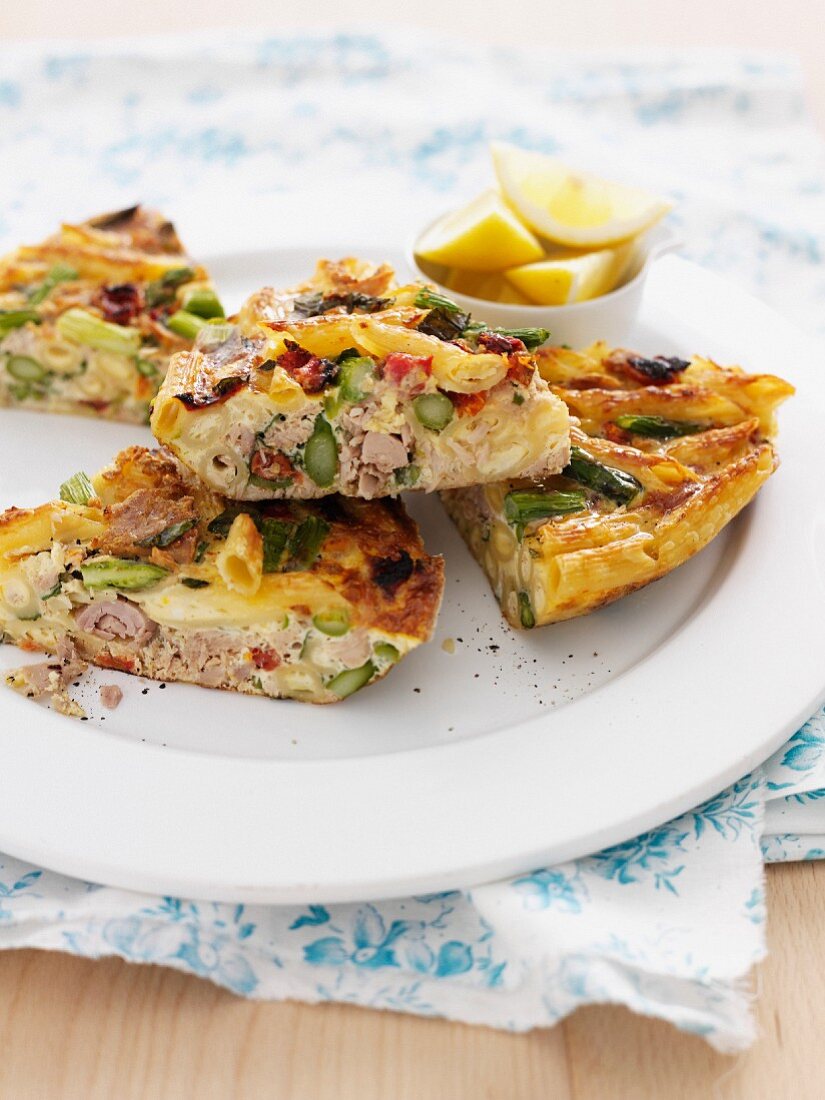 Asparagus and bacon frittata