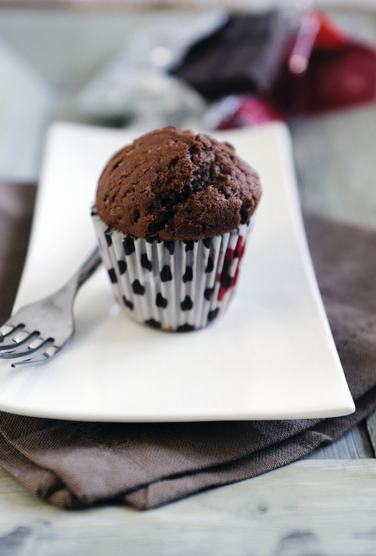 Schokoladencupcake mit Chocolatechips