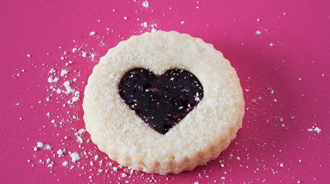 Jam Filled Heart Cookie