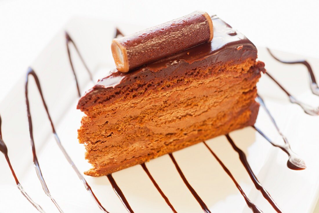 Slice of Chocolate Kaluha Cake
