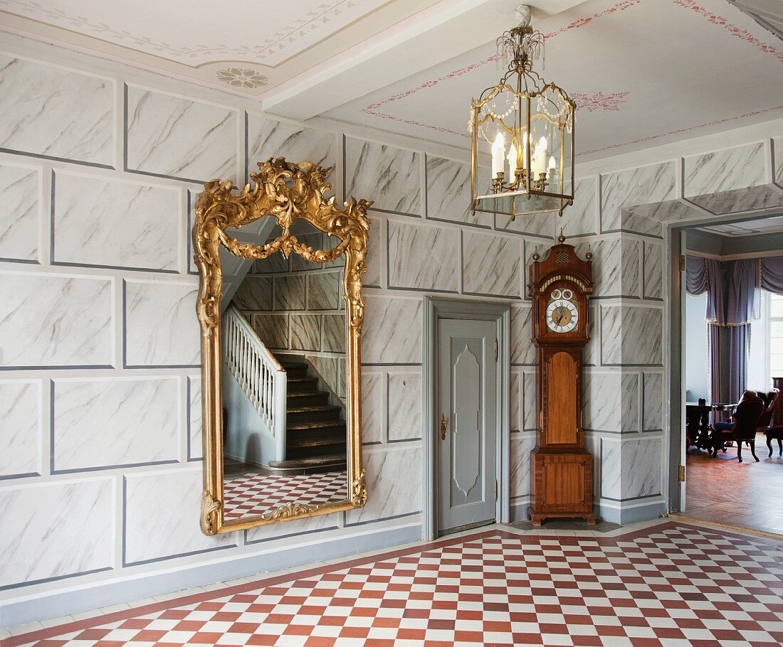 Elegant Manor Hallway