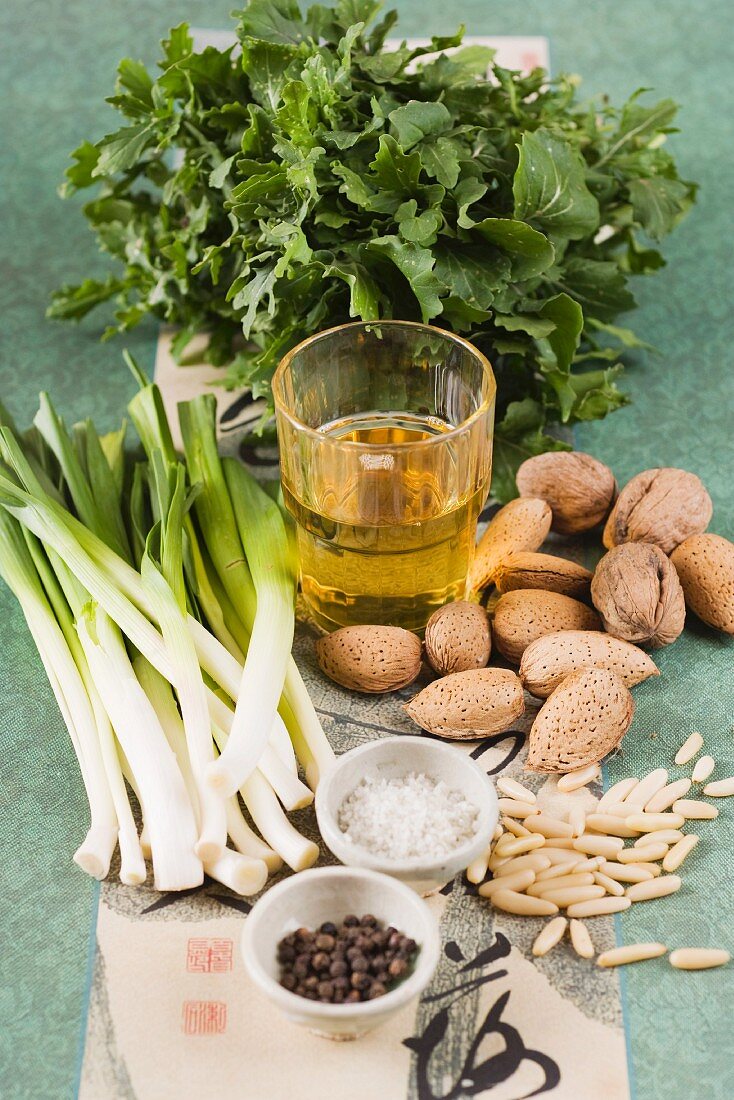 Ingredients for pesto