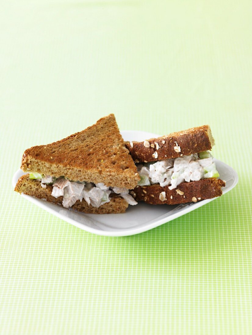 Chicken Salad Sandwich on Toasted Rye Bread