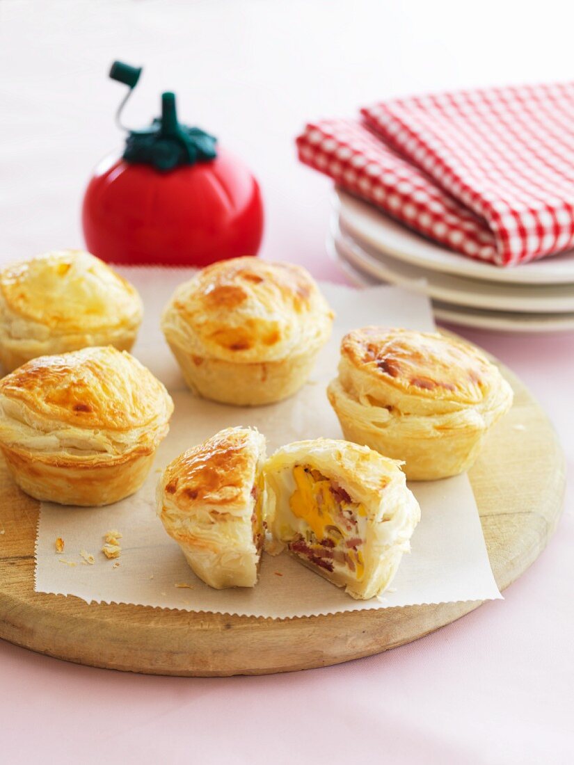 Bacon and egg pies