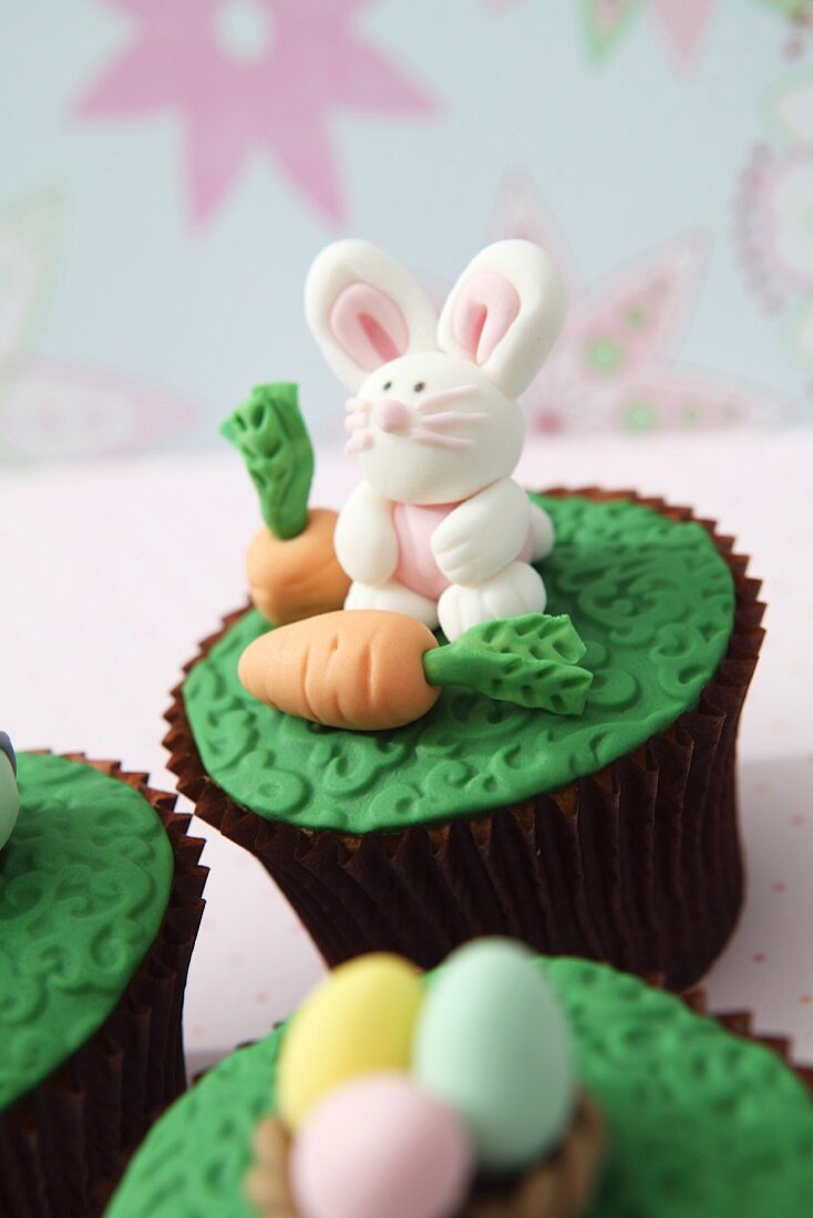 Lustige Cupcakes zu Ostern