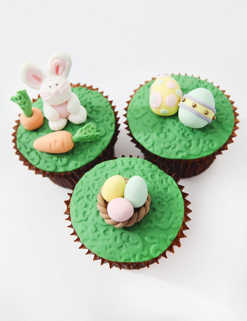 Lustige Cupcakes zu Ostern