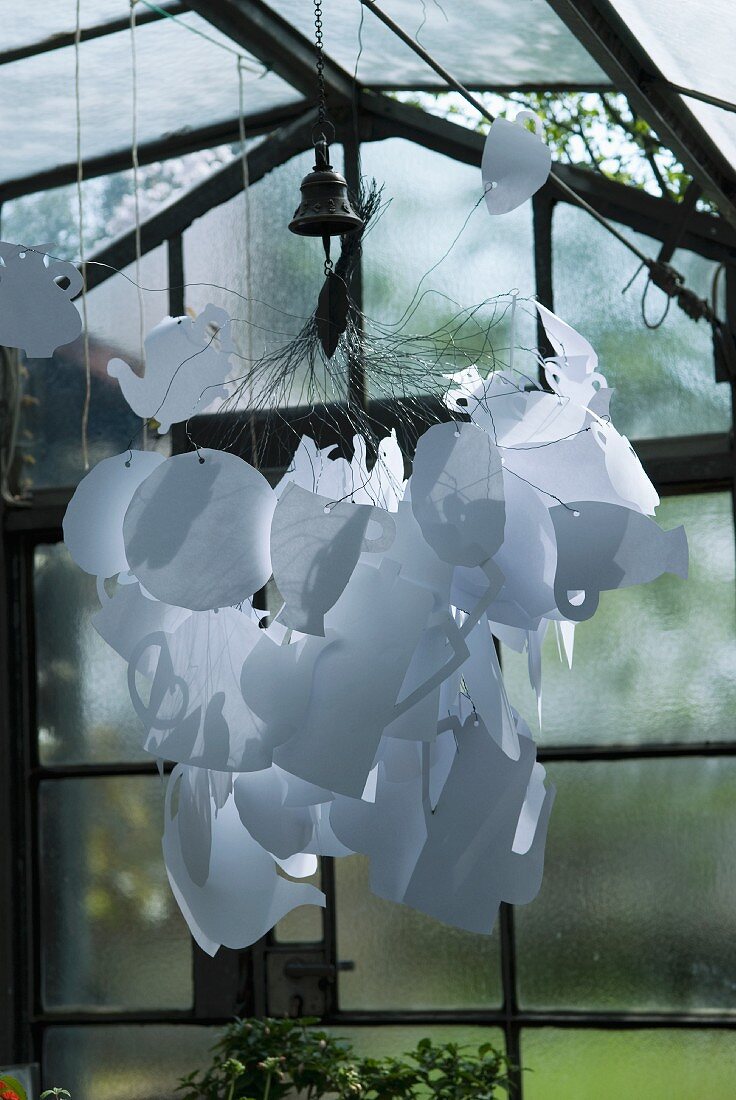 Hand-made paper mobile
