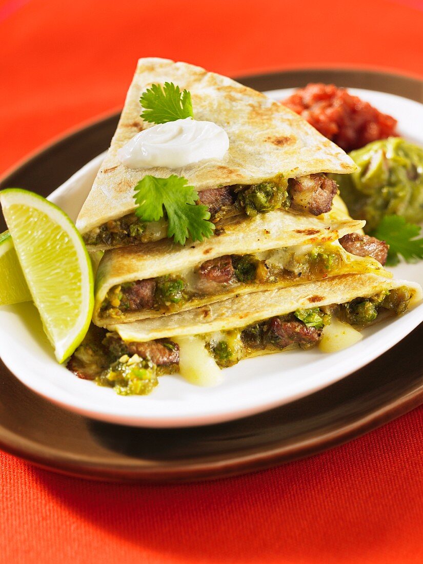 Quesadillas with beef