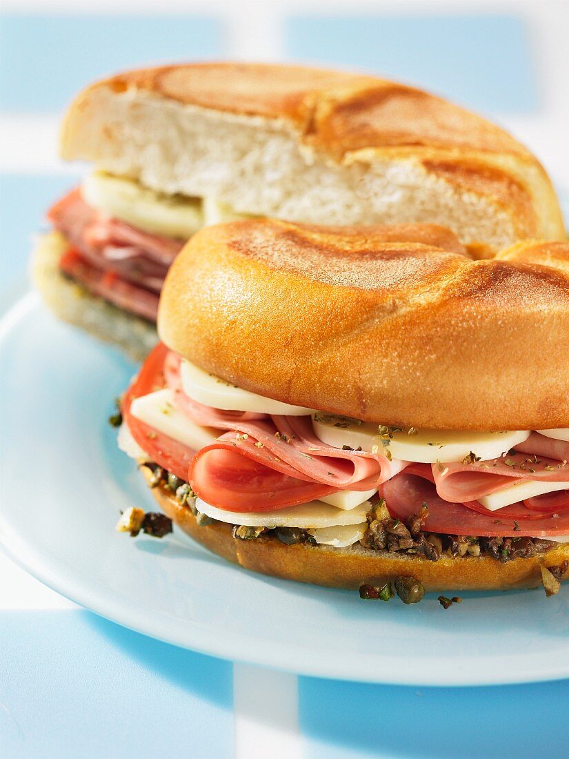 Muffuletta; Sliced