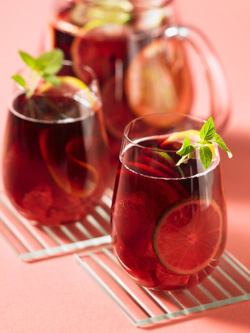 Two glasses of sangria