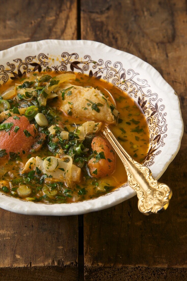 Brasilianischer Eintopf mit Stockfisch