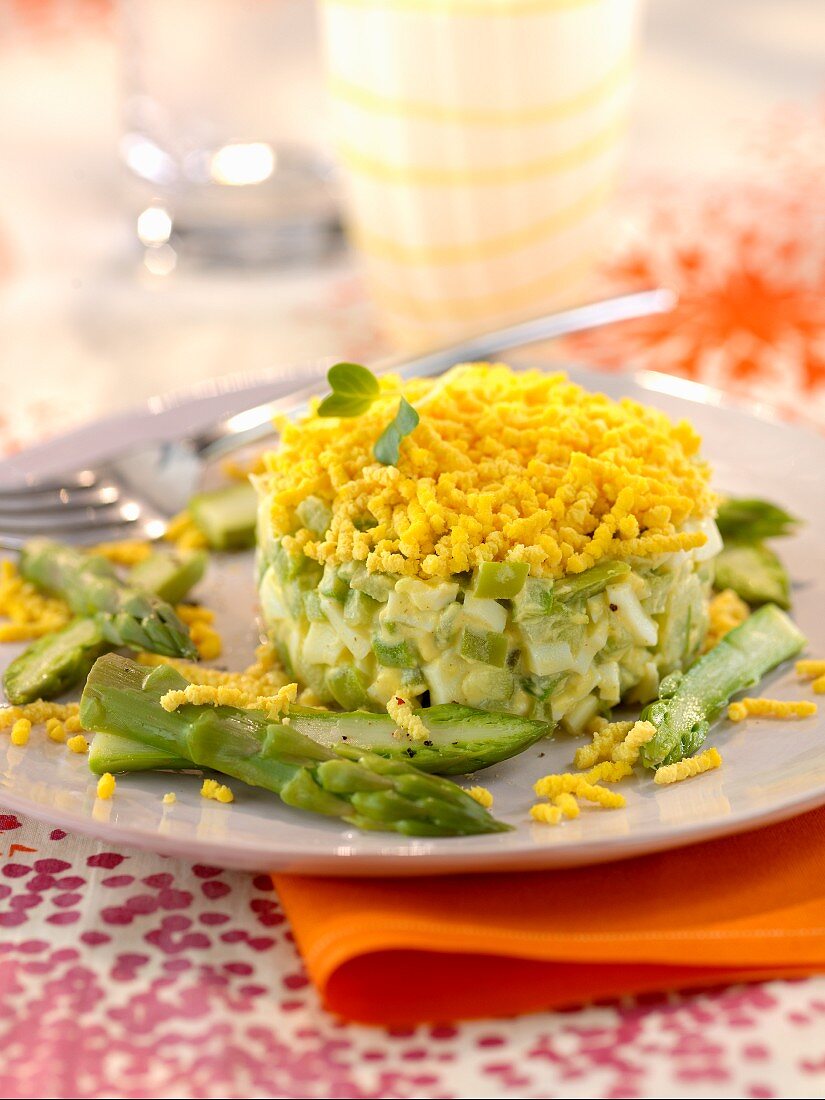 Asparagus tartar mimosa