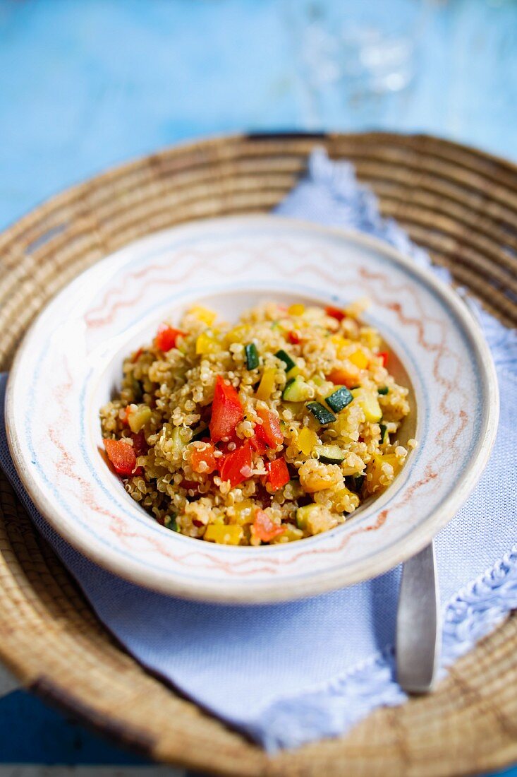 Quinoa with summer vegetables