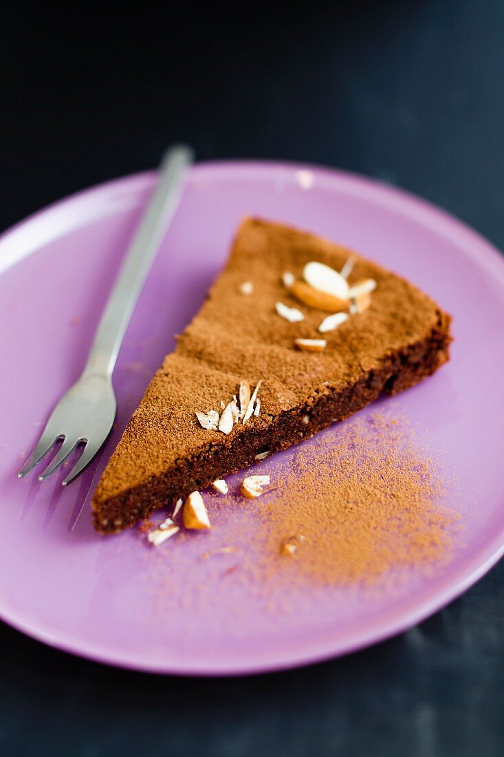 Gateau au chocolat mit Mandeln