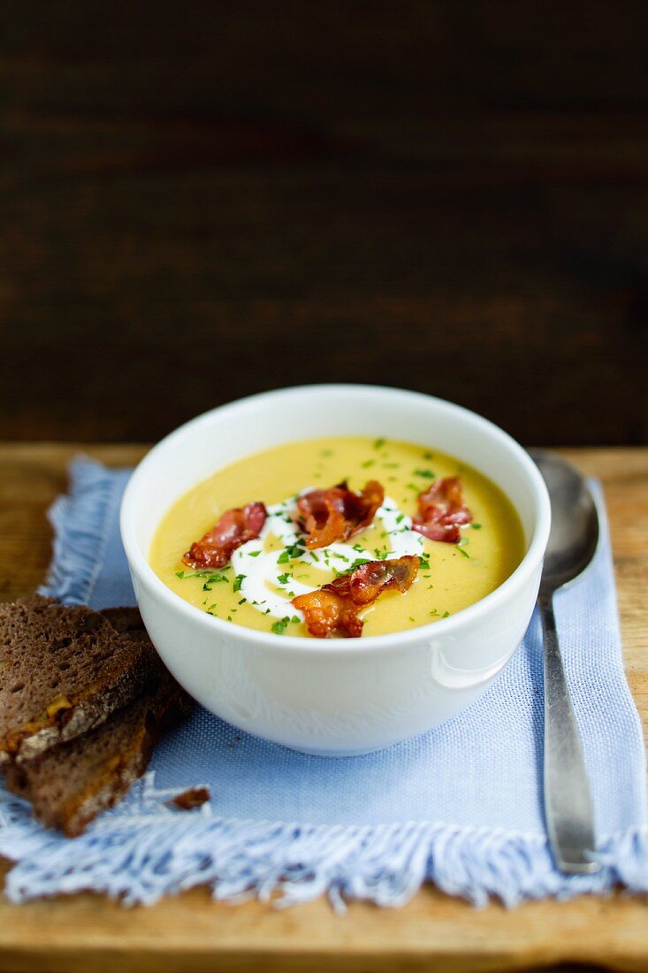 Potato soup with bacon