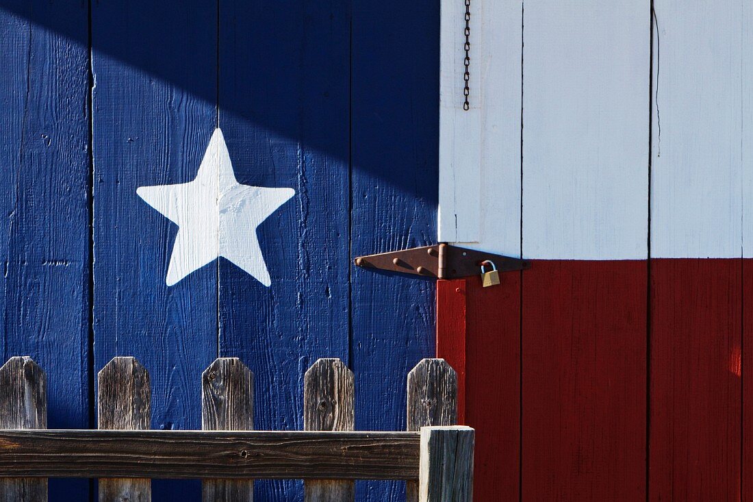 Texas Flag Painted on a House