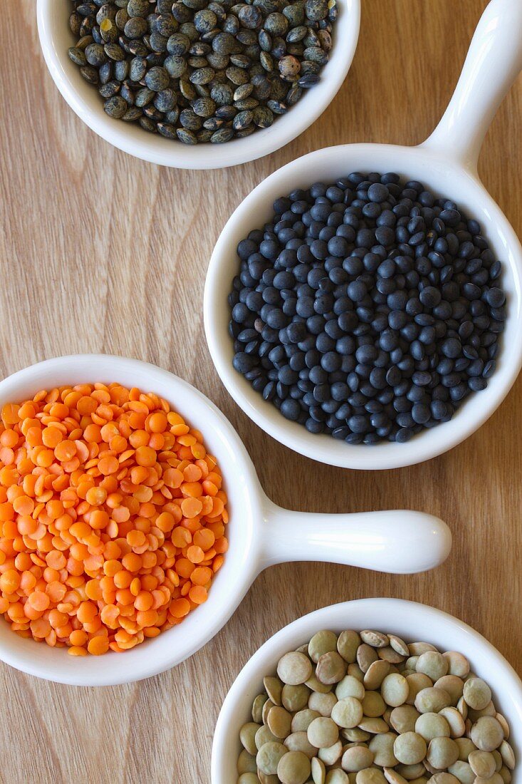 Four types of lentils