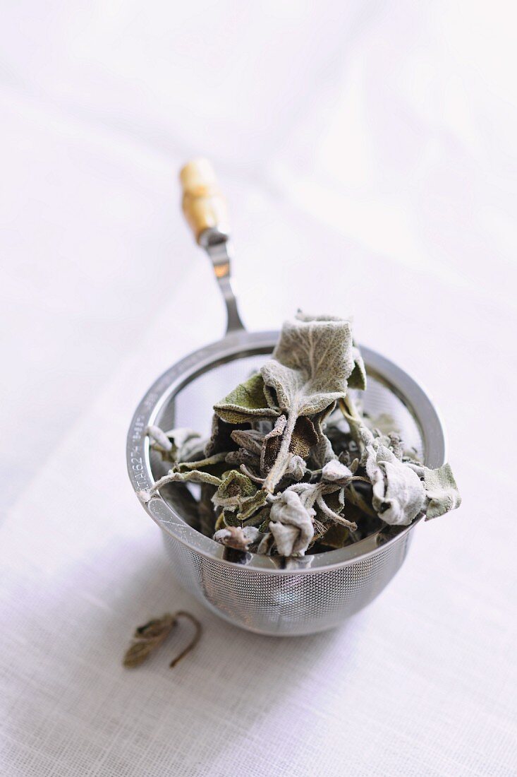 Dried sage leaves