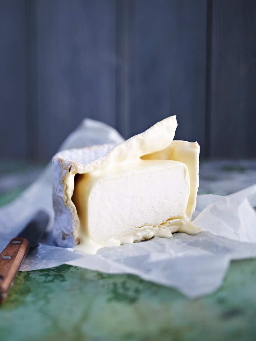 Goat's cheese on paper