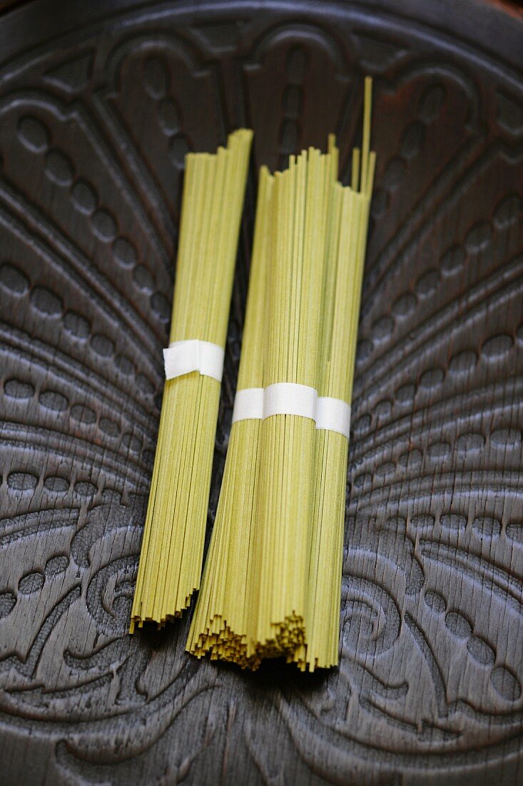 Green tea noodles made with matcha