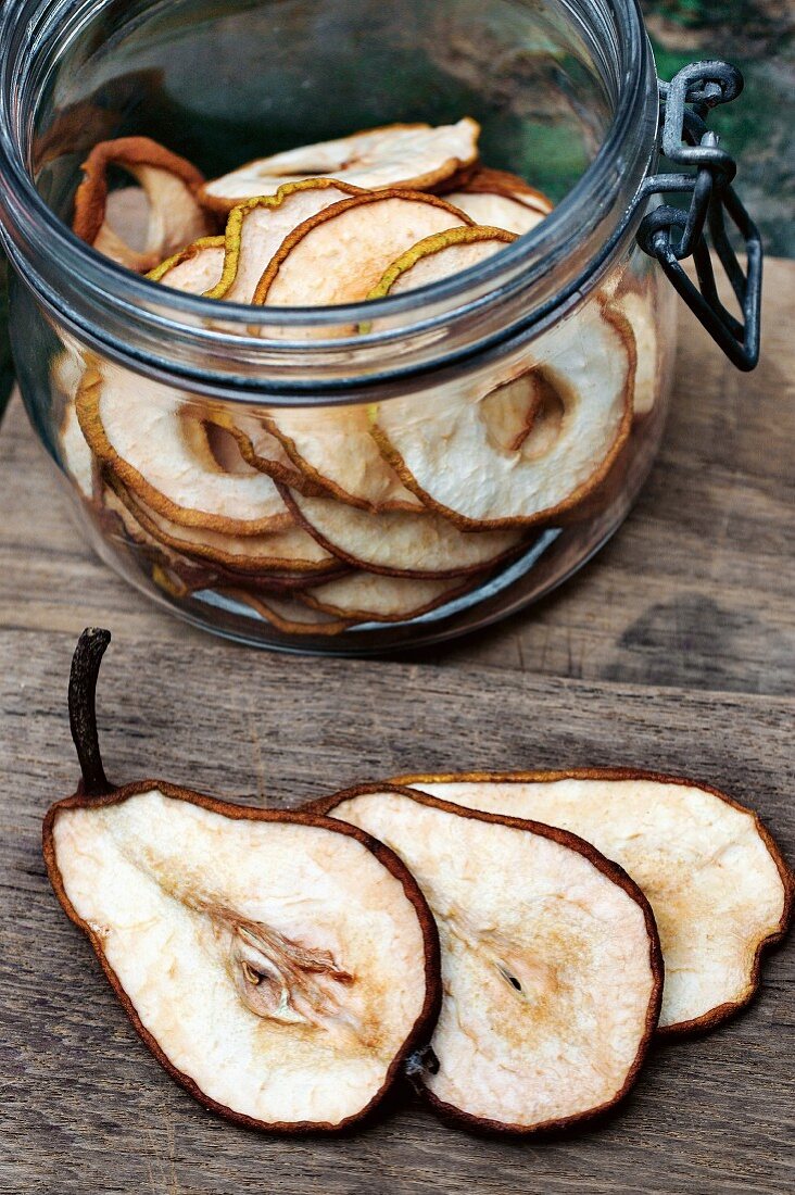 Close up of sliced pear