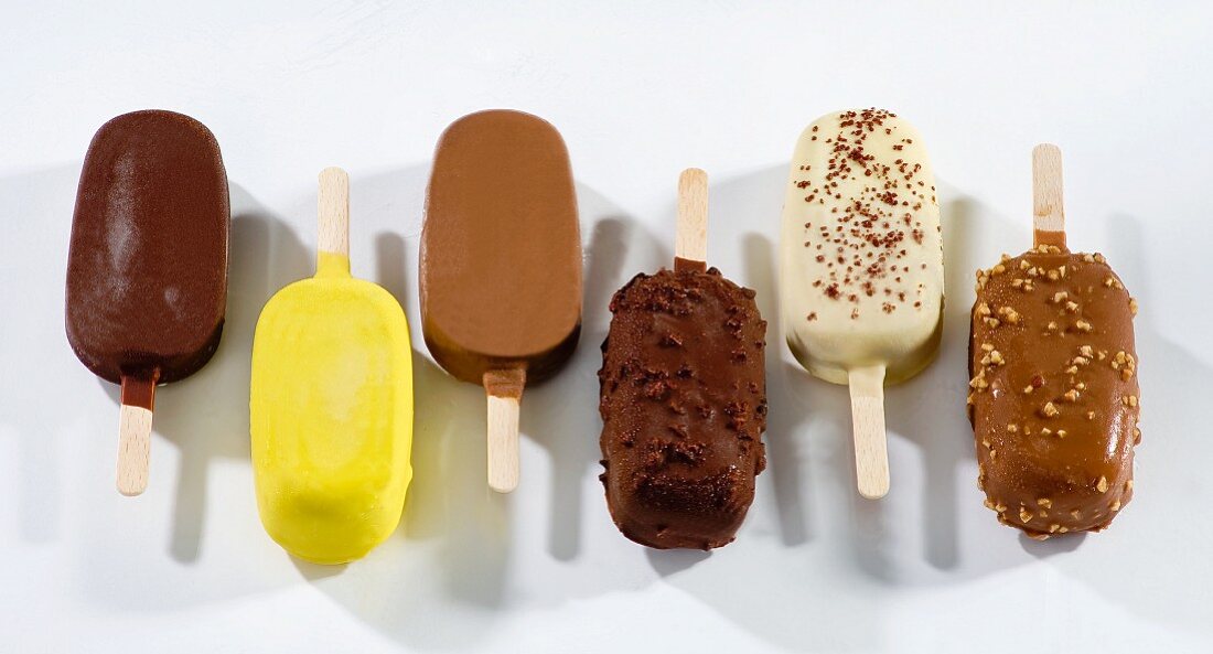 Variety of ice cream bars