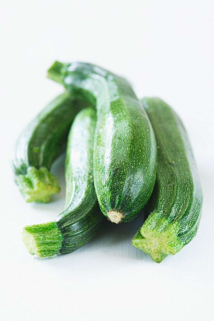 Four courgettes