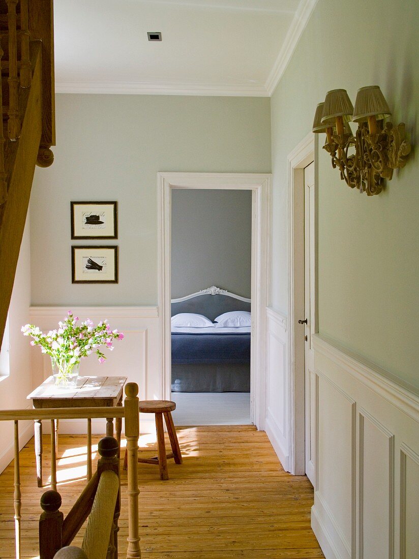 View into bedroom of B&B