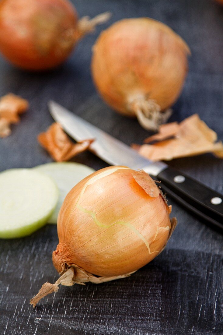 Onions and a knife