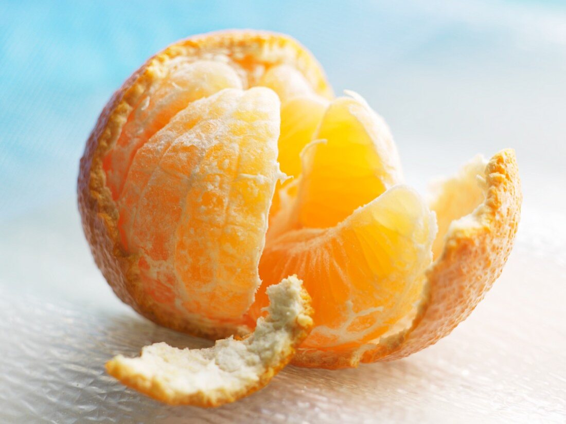 Partially Peeled Clementine