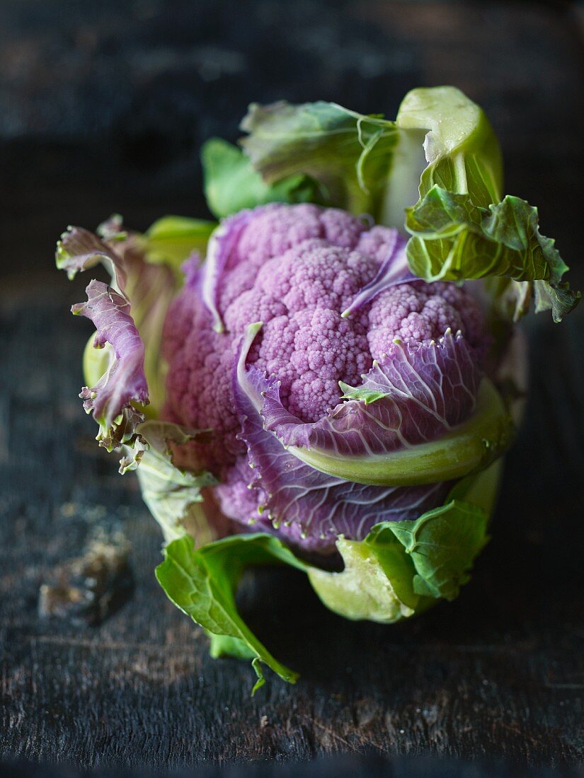 A purple cauliflower