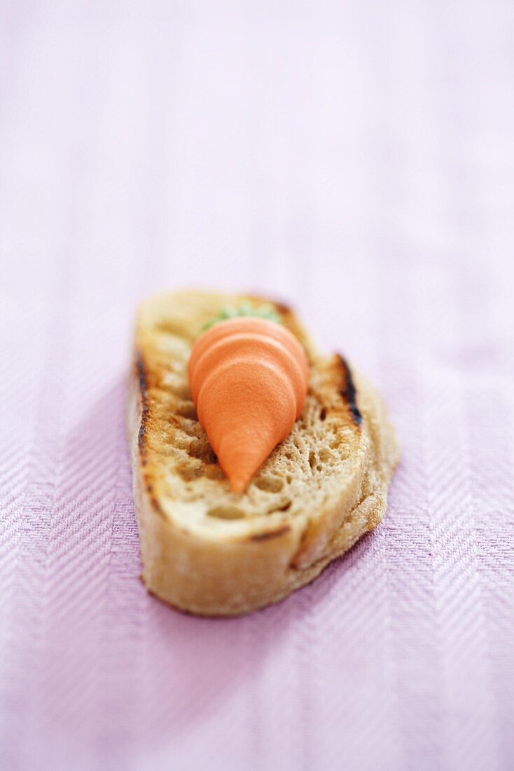 Crostini with carrots for Easter