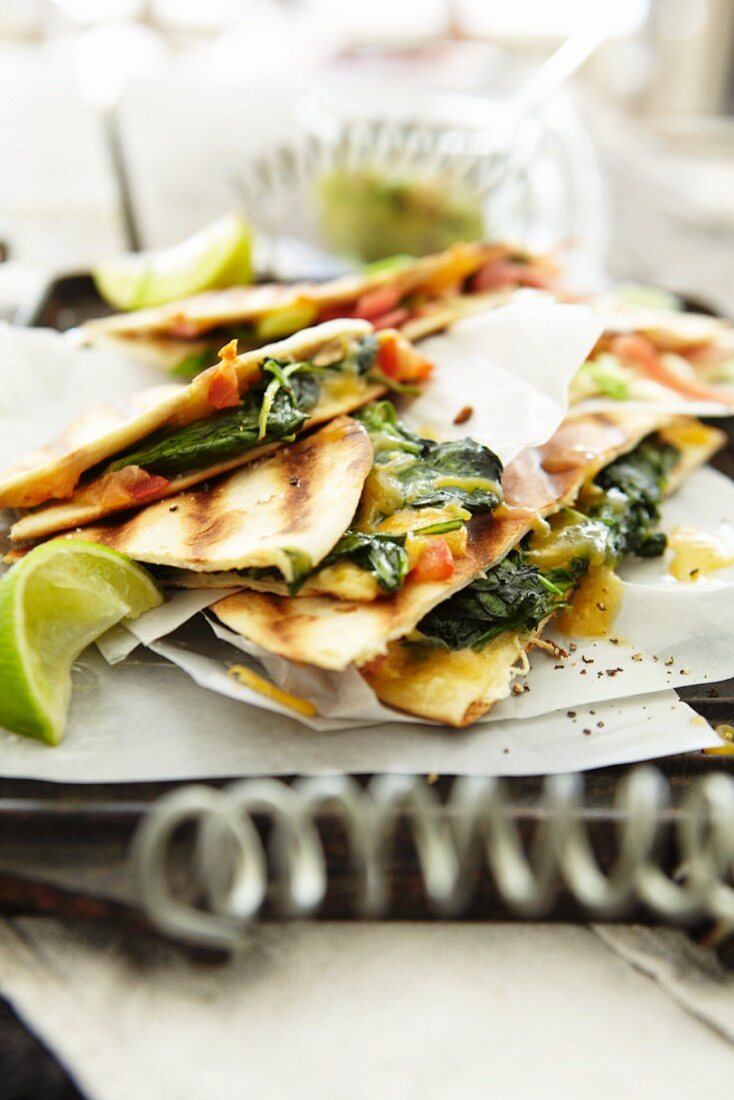Quesadillas with spinach