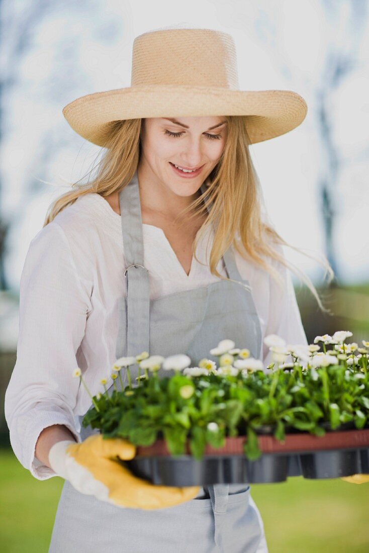 woman gardening