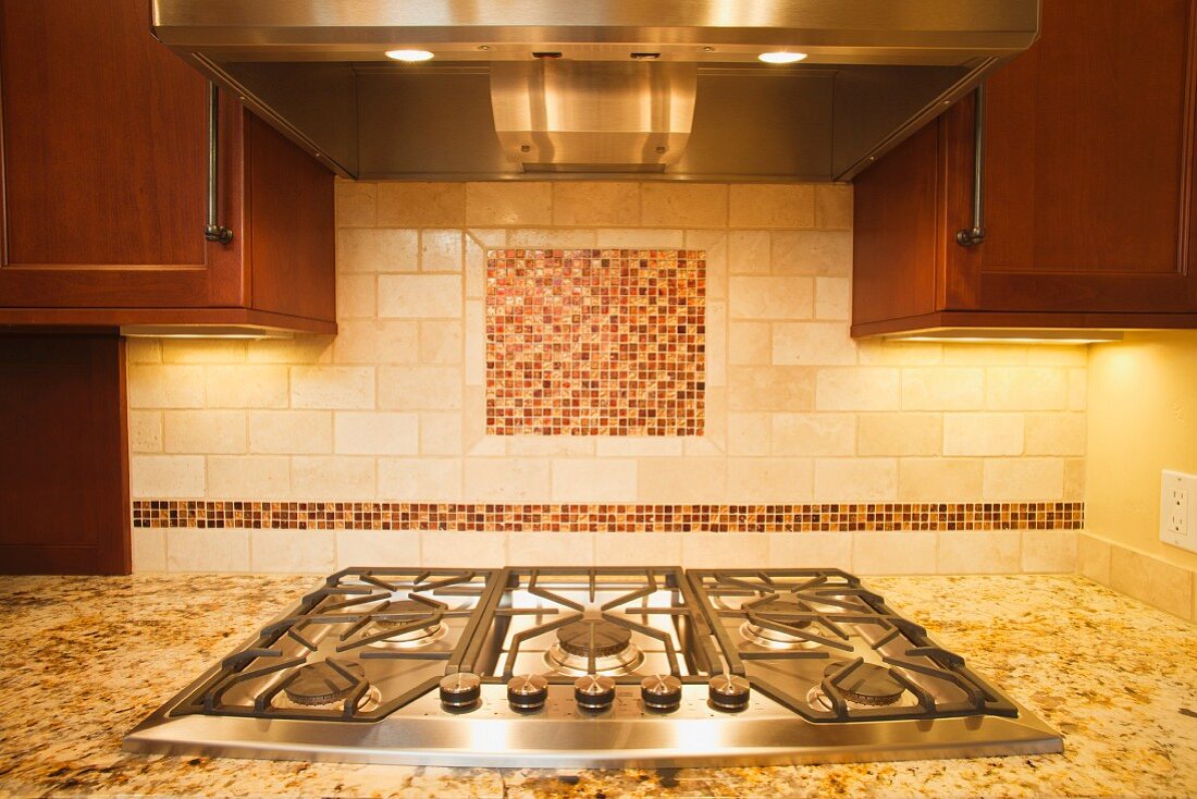 Range and Hood in Renovated Kitchen