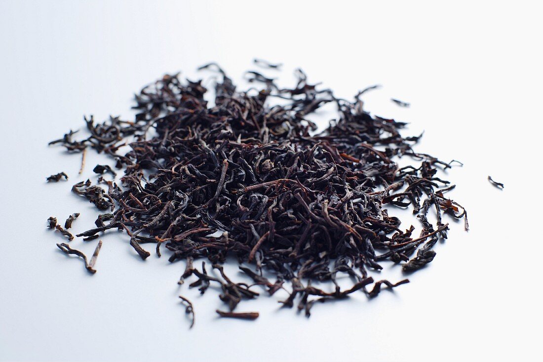Black Ceylon tea leaves