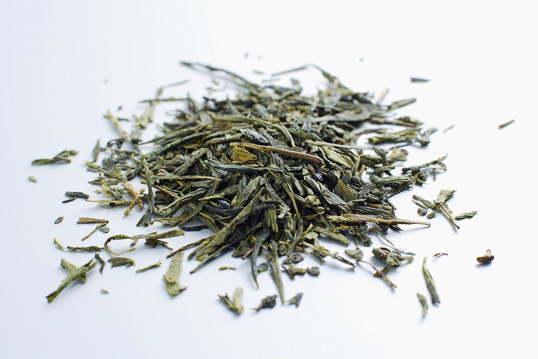 Sencha tea leaves