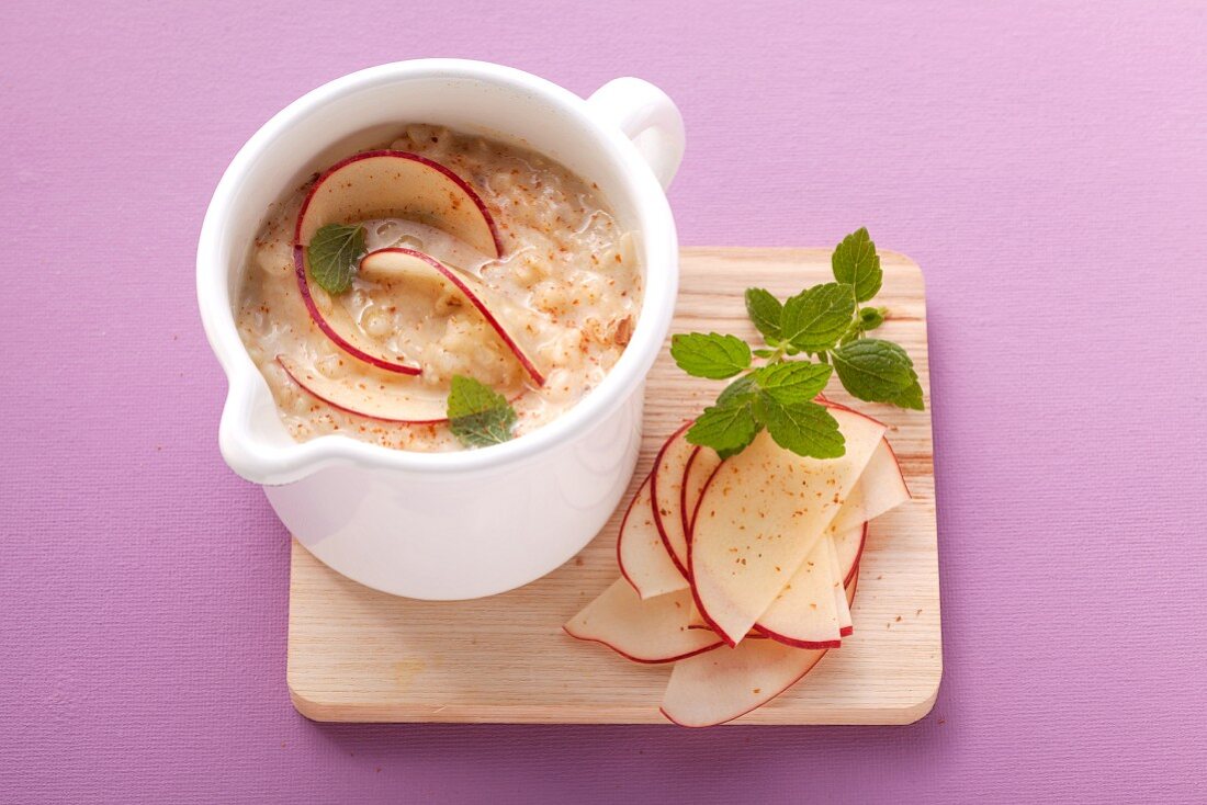 Rice and apple mush