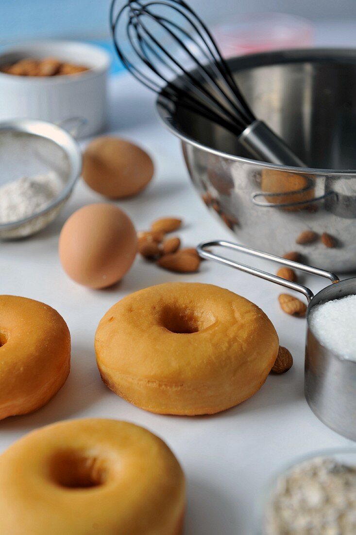 Frisch gebackene Doughnuts