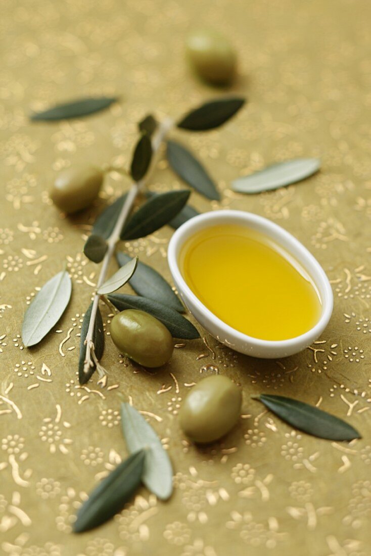 An arrangement of olives