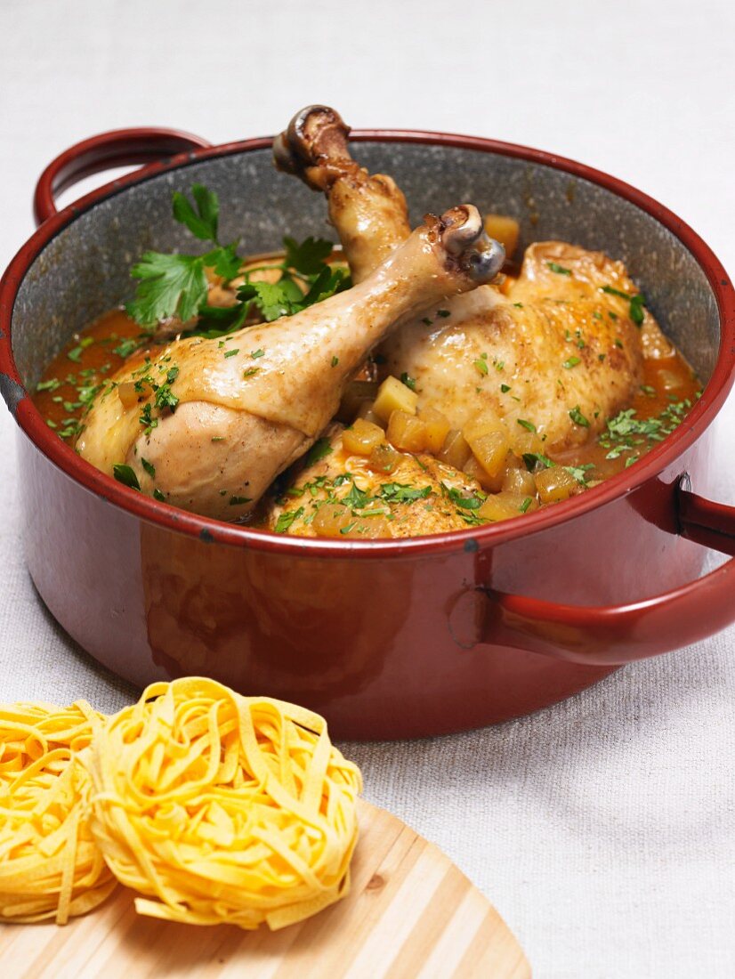 Braised country chicken