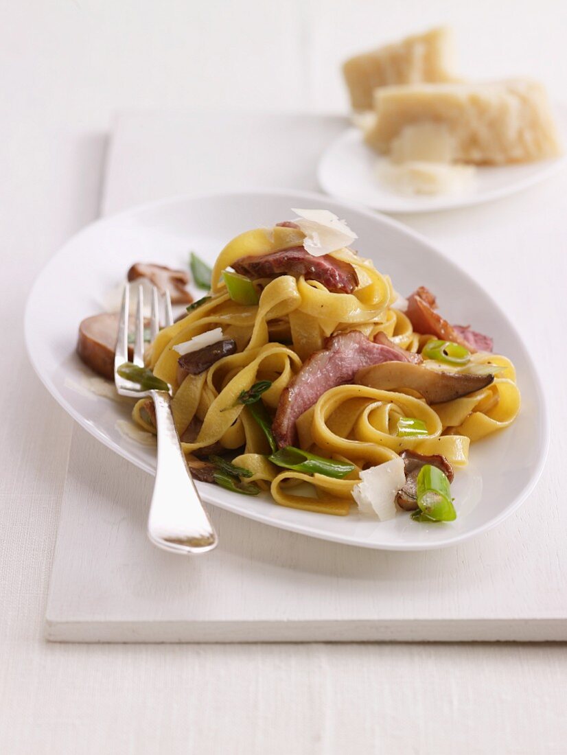 Tagliatelle with duck breast