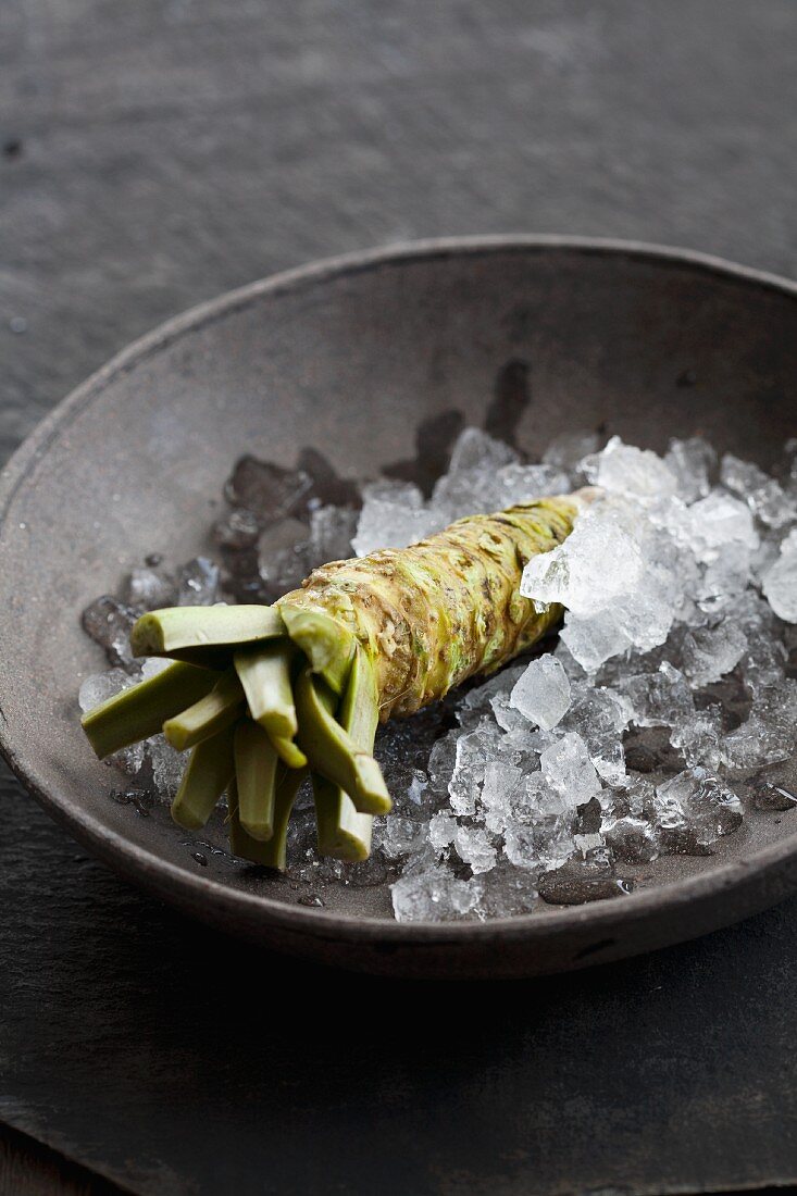 Wasabi in Eiswasser