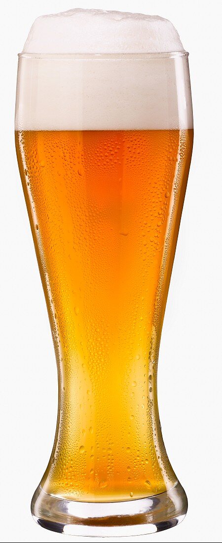 A glass of wheat beer