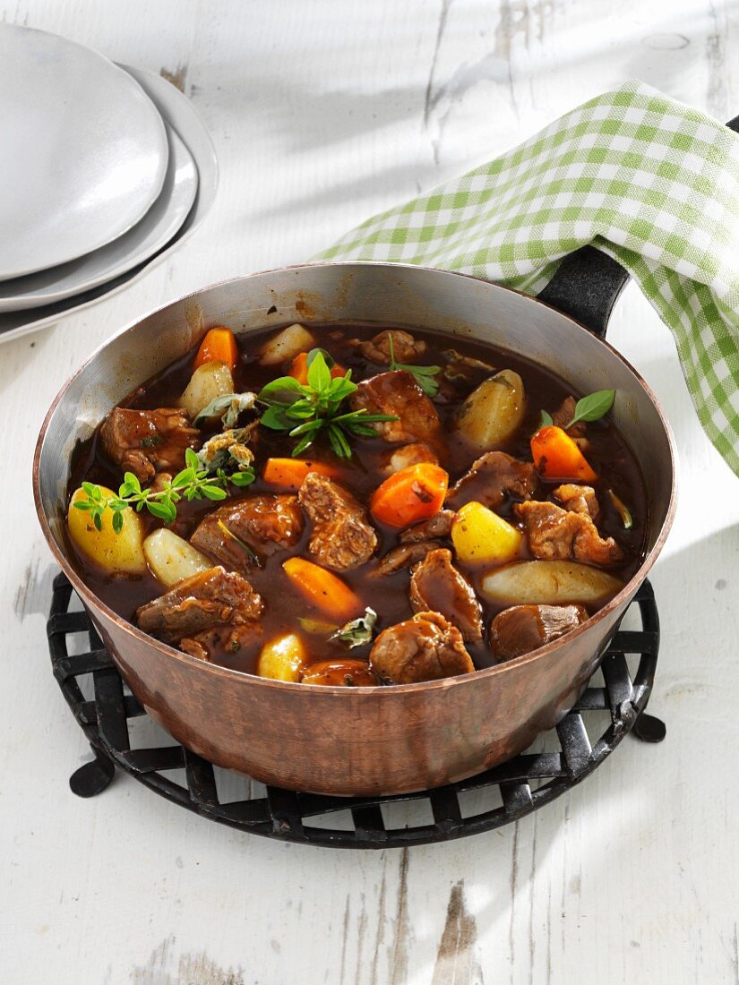 Lamb ragout with vegetables